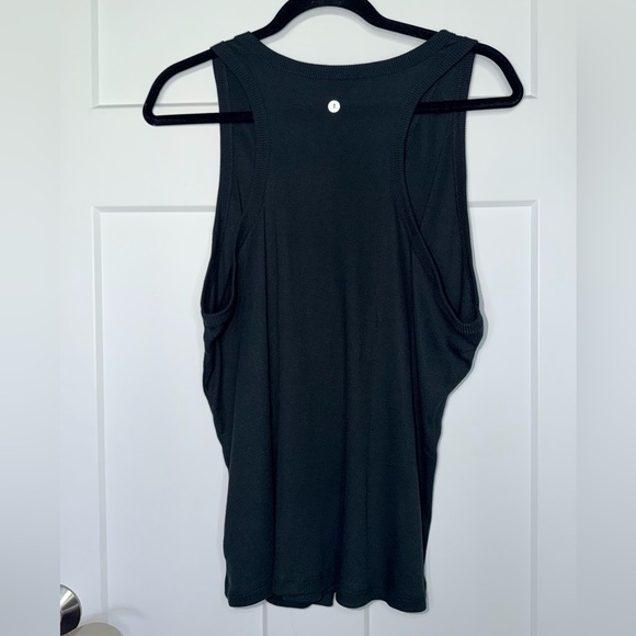 Dangling Black Soft Ribbed Racerback Tank - Picture 2 of 3